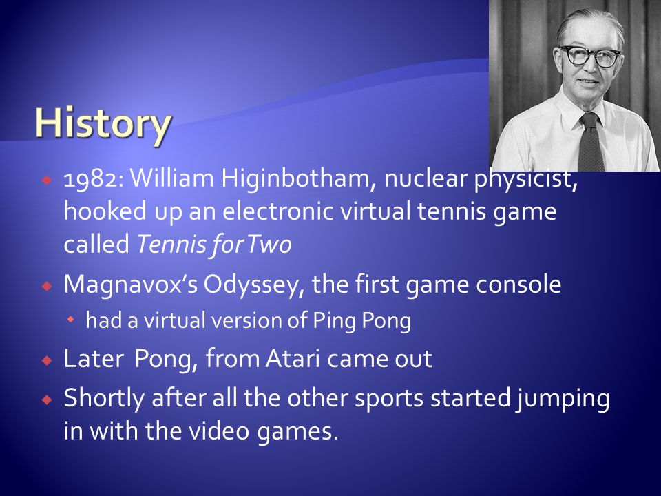 By: Chance Badger.  History of sports video games  Quotes from various athletes of various sports  What the SVG's are helping to improve  how some. - ppt download