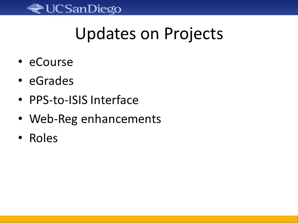 updates and topics of