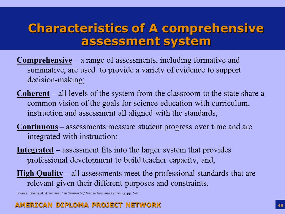 diploma 6 assessment system