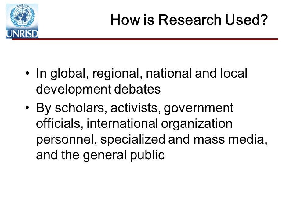 How is Research Used.