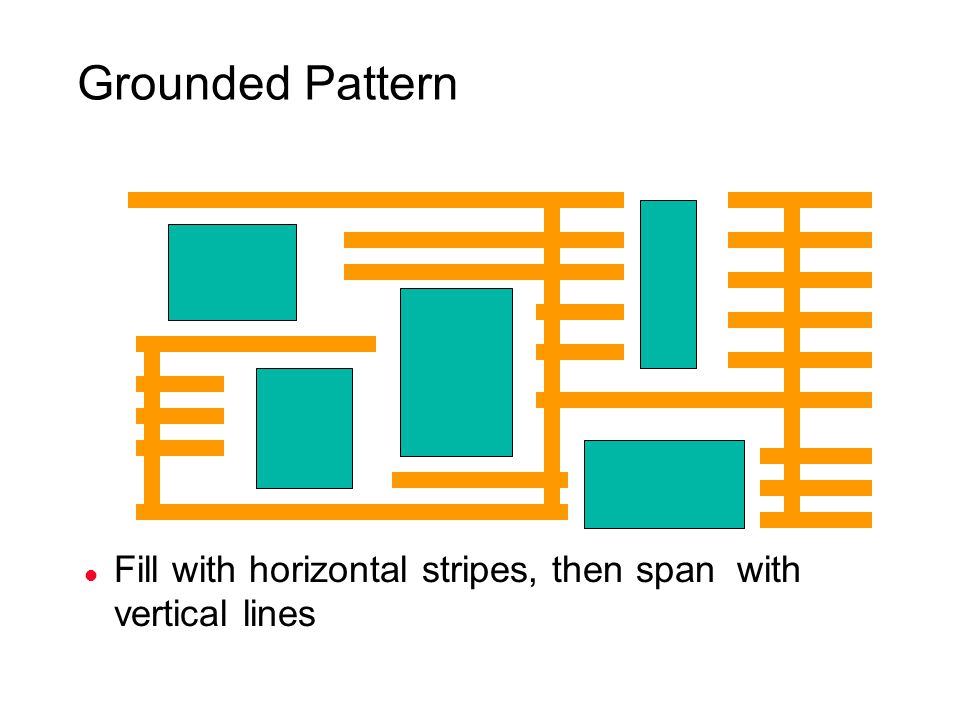 Grounded Pattern l Fill with horizontal stripes, then span with vertical lines