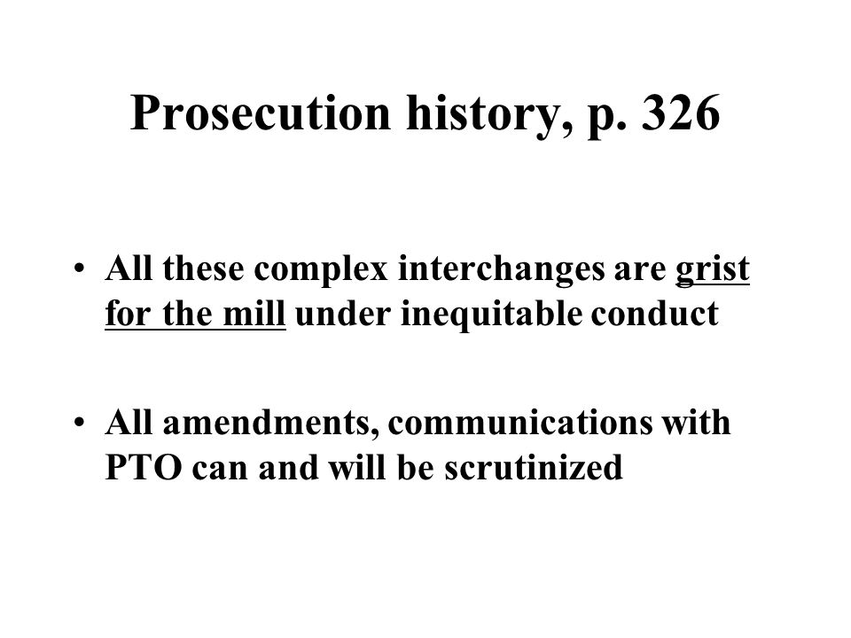 Prosecution history, p.