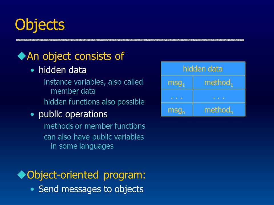 1 Object Oriented Programming Daniel Albu Based on a lecture by John ...