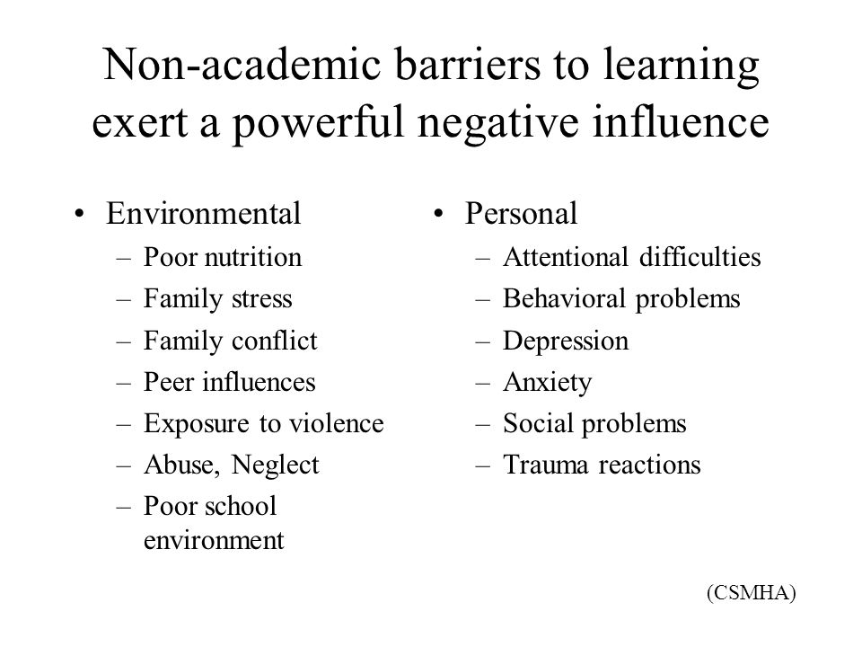 social barriers to learning