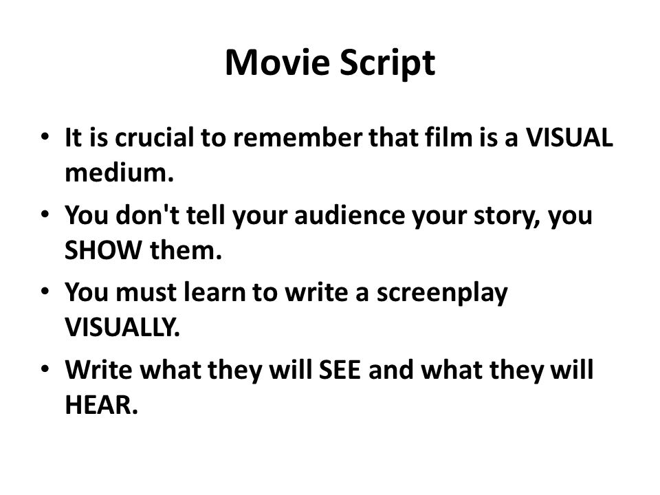 lights camera action movie script it is crucial to remember that