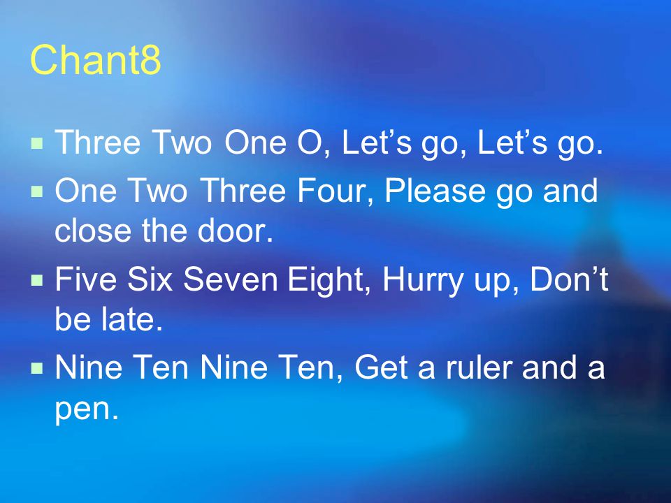 Chant 1 Open The Window Take A Fresh Breath Wash Your