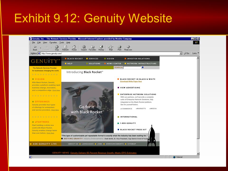 Exhibit 9.12: Genuity Website