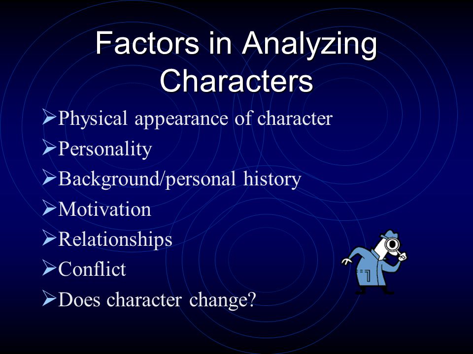 Types of Characters  People or animals  Major characters  Minor characters  Round characters  Flat characters