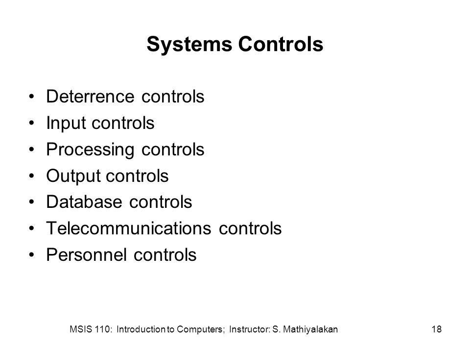 MSIS 110: Introduction to Computers; Instructor: S.