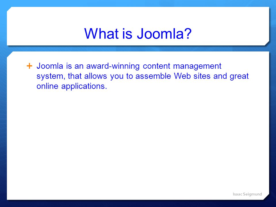 What is Joomla.