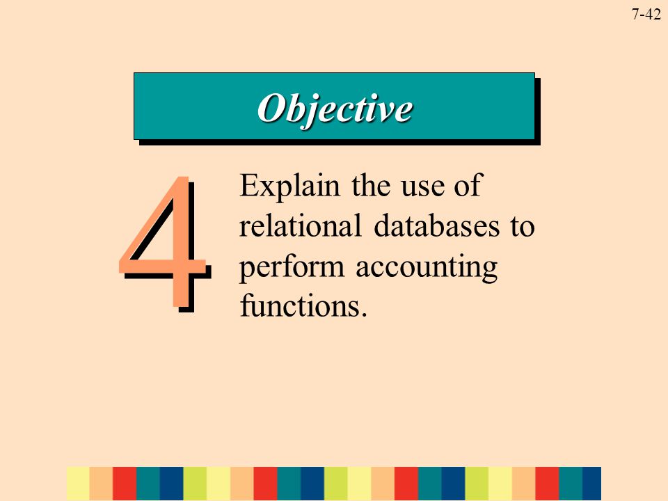 Explain the use of relational databases to perform accounting functions.