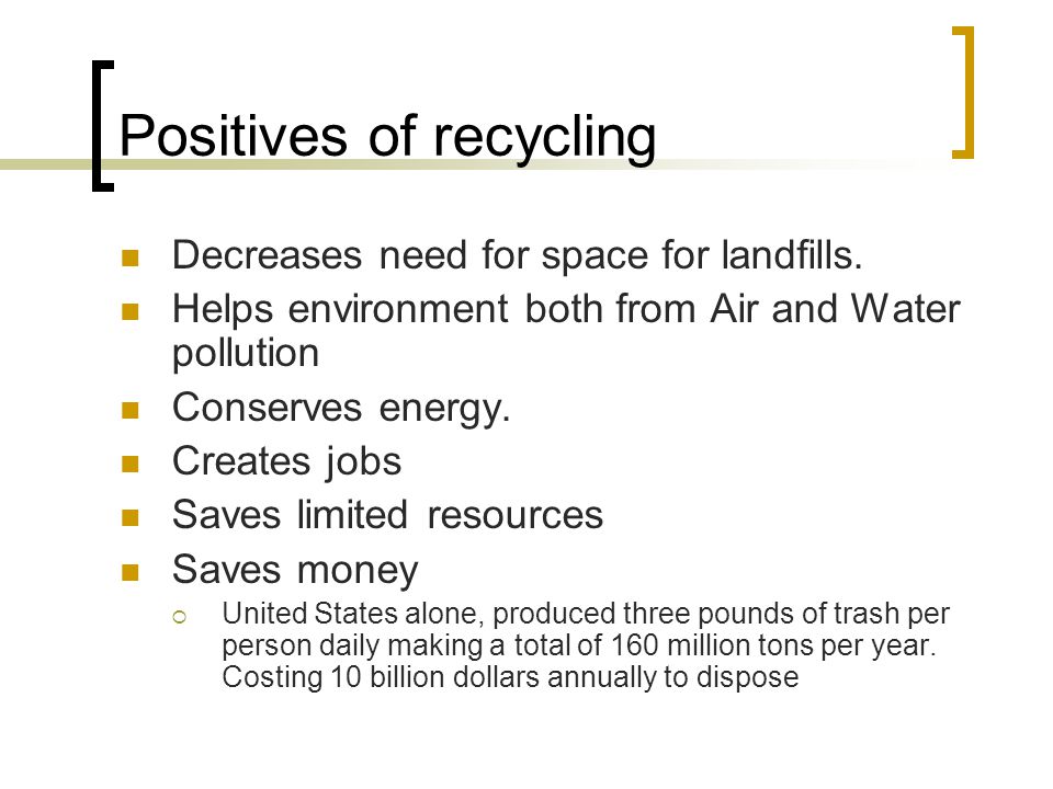 persuasive speech on recycling