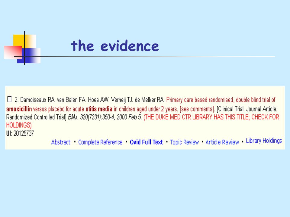 the evidence