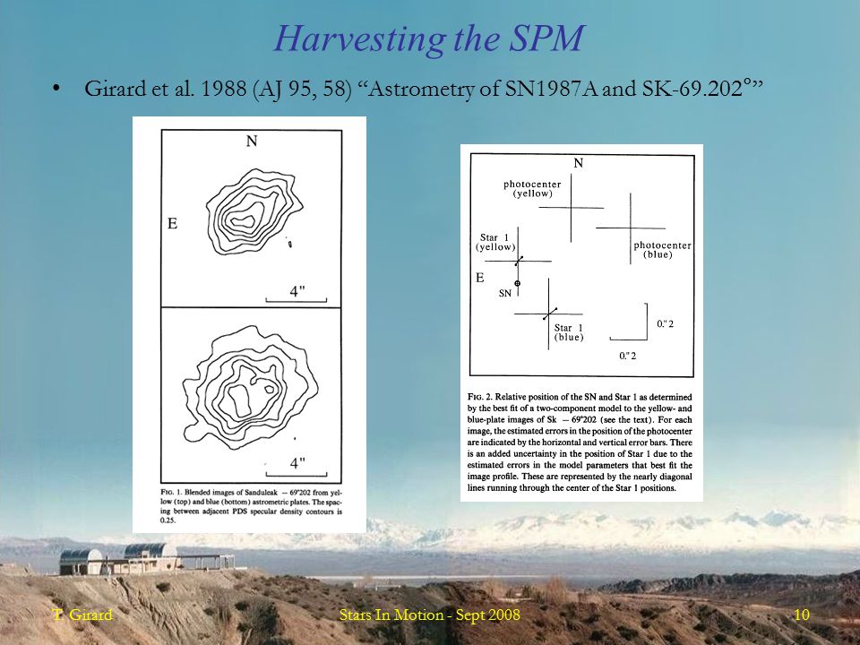 T. GirardStars In Motion - Sept Harvesting the SPM Girard et al.