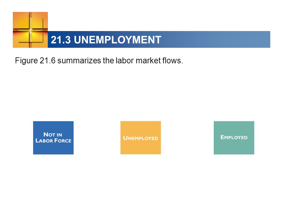21.3 UNEMPLOYMENT Figure 21.6 summarizes the labor market flows.