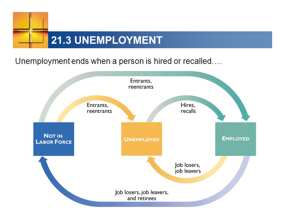 21.3 UNEMPLOYMENT Unemployment ends when a person is hired or recalled….