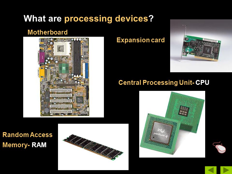 What are processing devices.