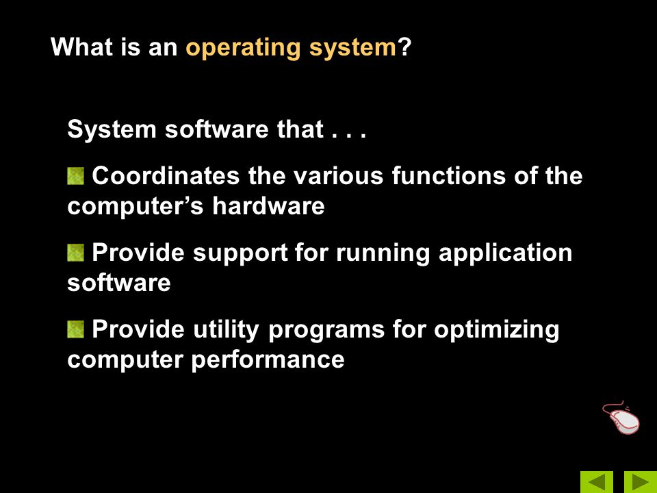 What is an operating system. System software that...