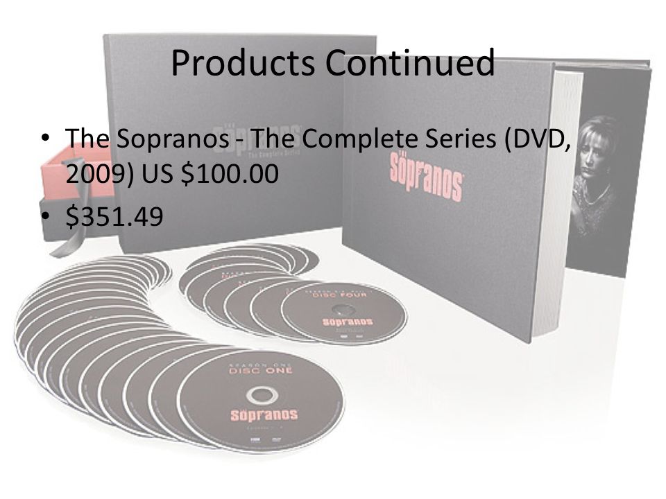 Products Continued The Sopranos - The Complete Series (DVD, 2009) US $ $351.49