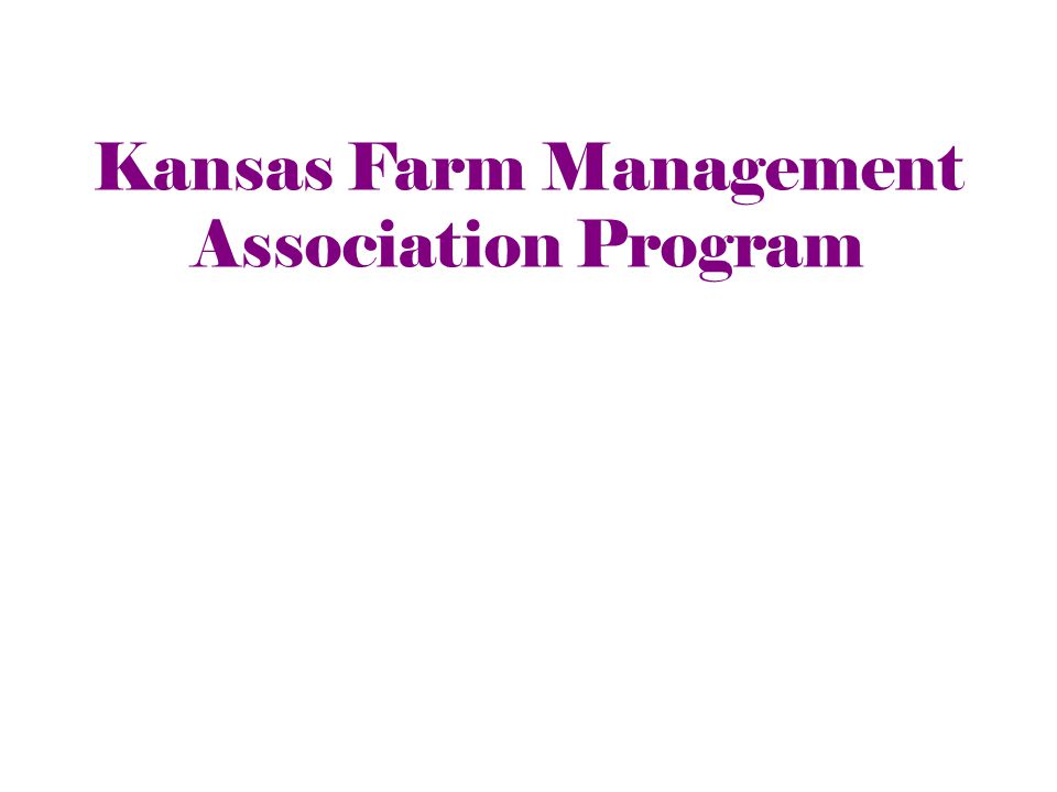 Kansas Farm Management Association Program