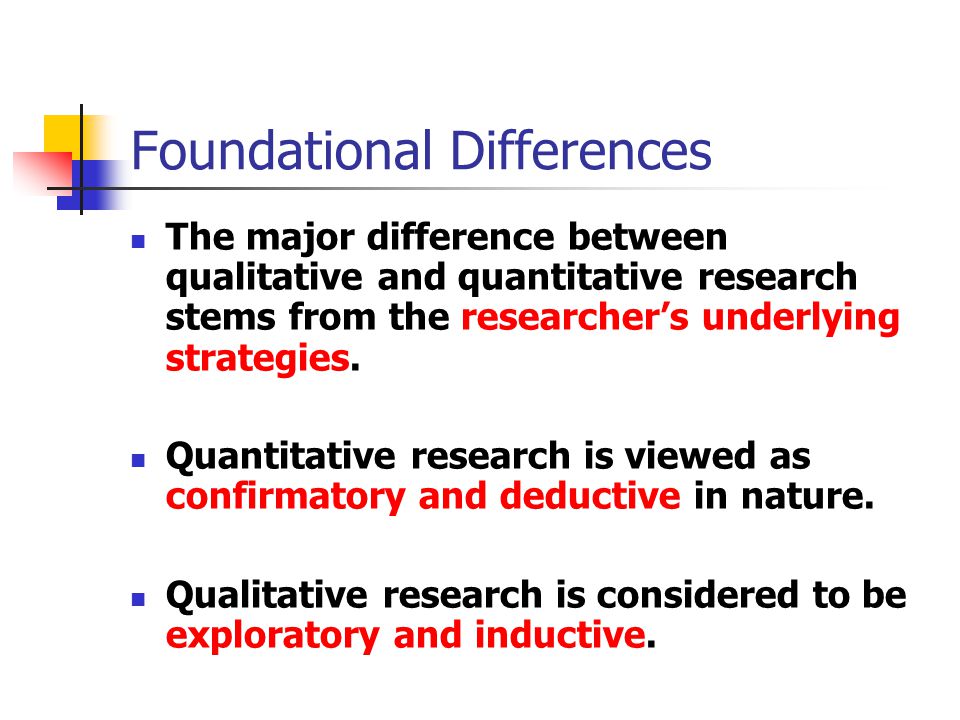 major differences between qualitative and quantitative research
