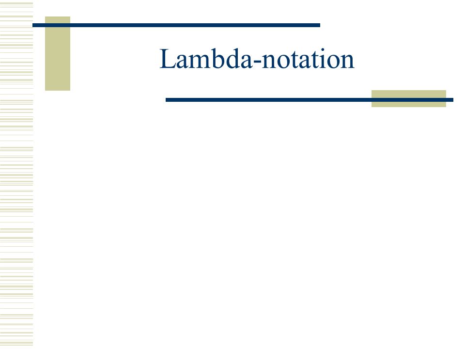 Lambda-notation