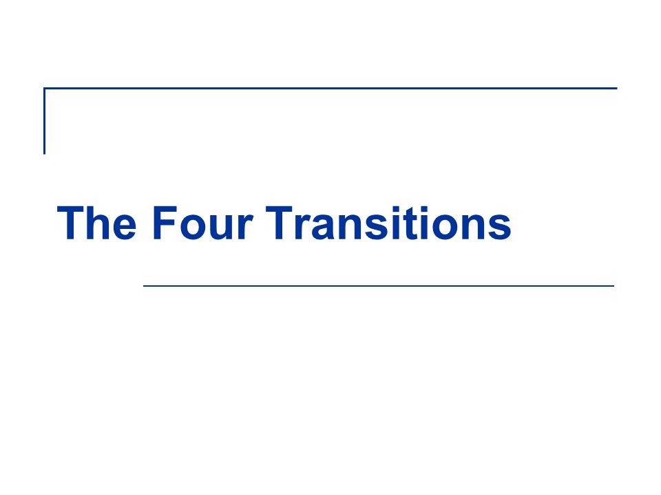 The Four Transitions