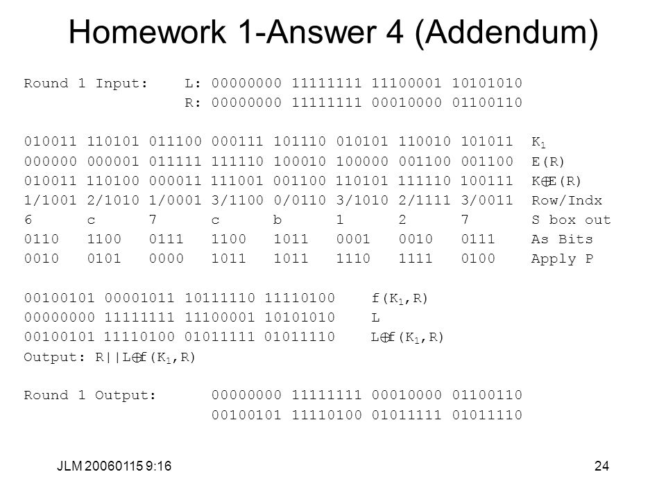 Jlm 161 Symmetric Key Cryptography And Cryptographic Hashes Homework 2 Solutions John Manferdelli Ppt Download