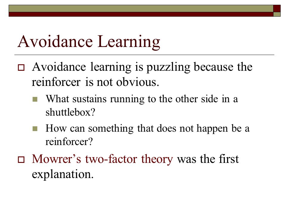 two factor theory of learning