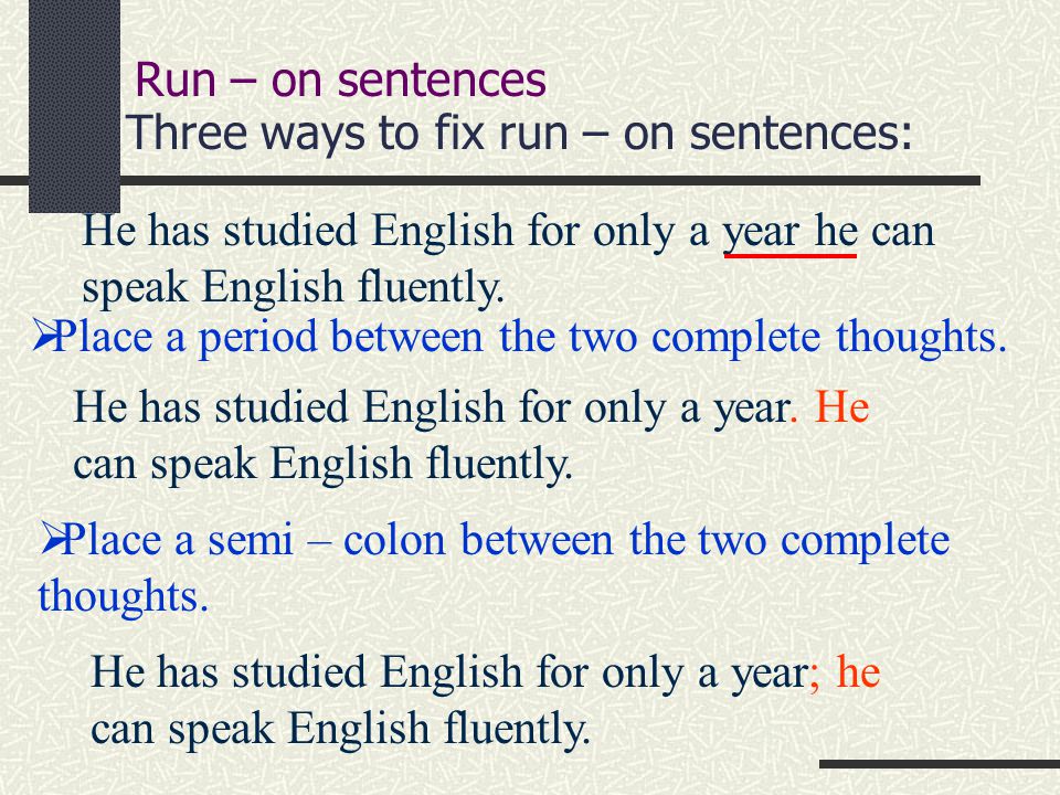 Learn To Write Chapter The Sentence Lecture One Common Errors Ppt Download
