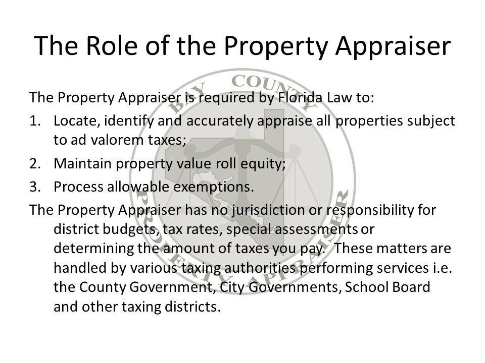 Bay County Property Appraiser S Office Understanding Your Notice