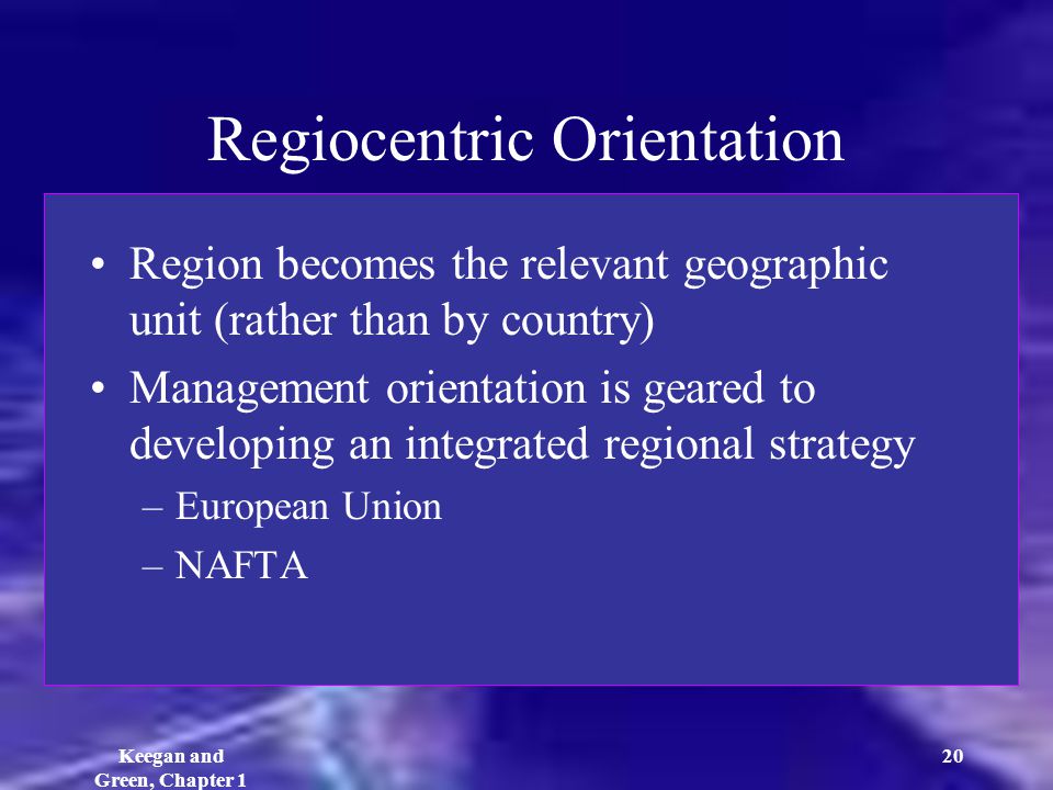 regiocentric orientation
