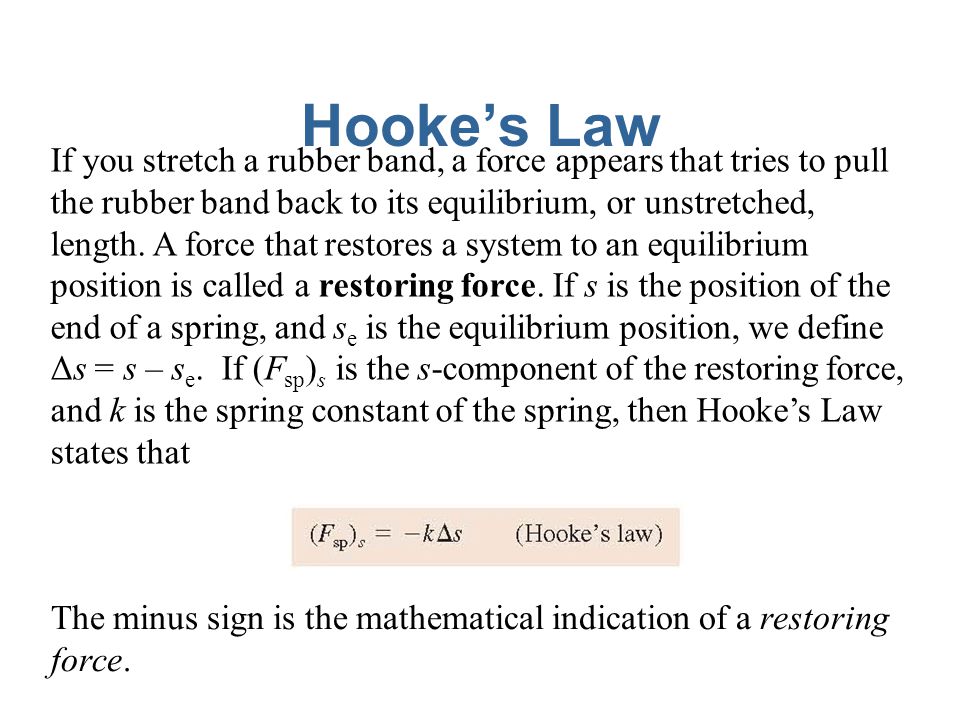 Physics 151 Week 12 Day Topics: Hooke's Law and Oscillations (Chs. & 14)  Springs  Hooke's Law  Applications  Oscillations  Period & Frequency. - ppt download