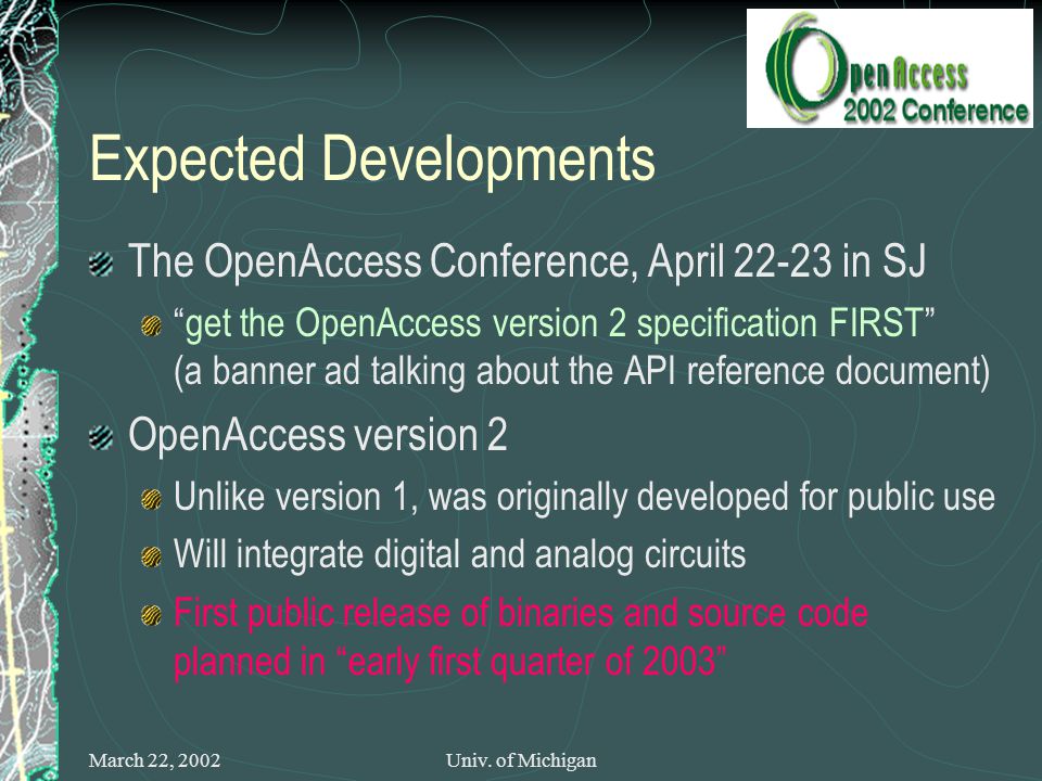 When Should We Adopt Open Access? Igor Markov University of Michigan ...
