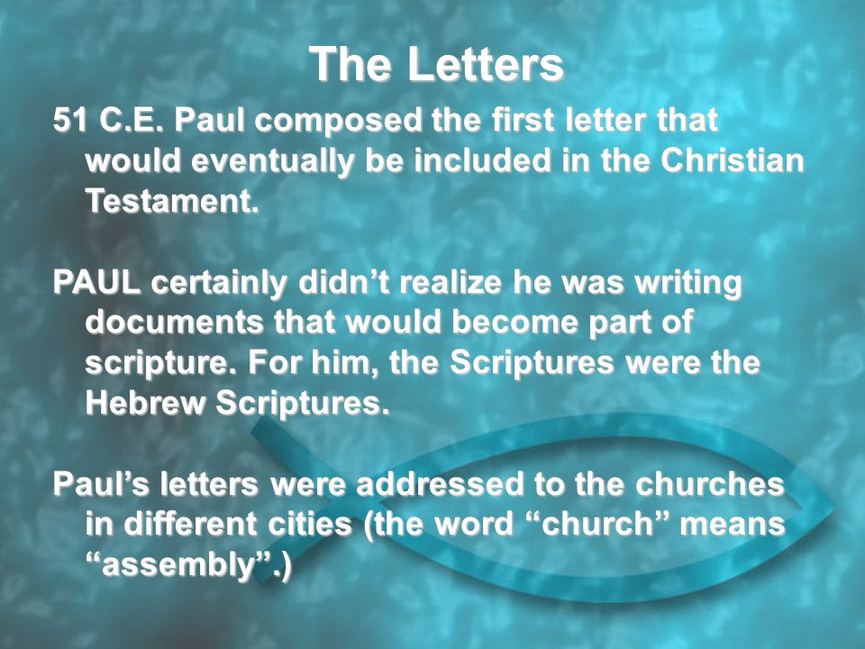 The Letters 51 C.E.