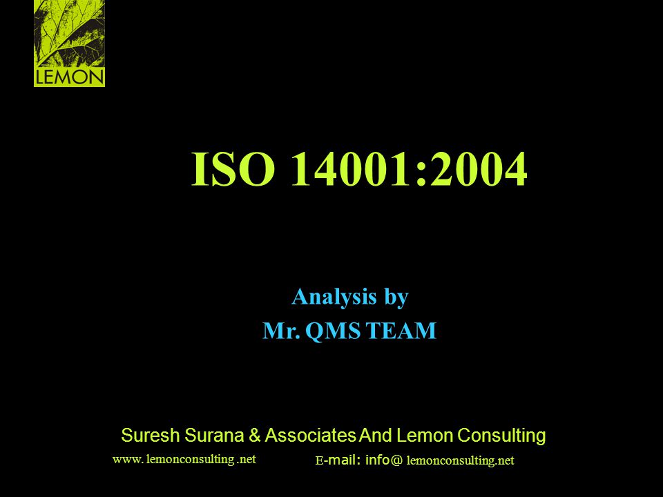 –Fourth level » ‹date/time›‹footer›‹#› Suresh Surana & Associates And Lemon Consulting Analysis by Mr.