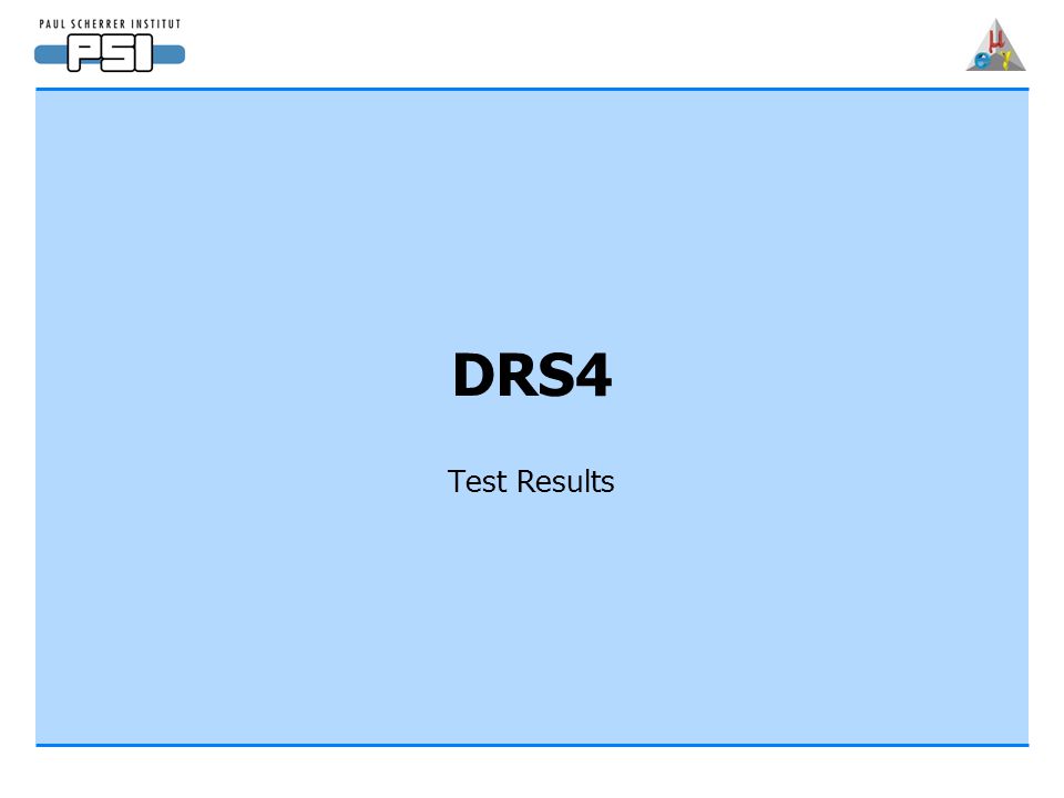 DRS4 Test Results