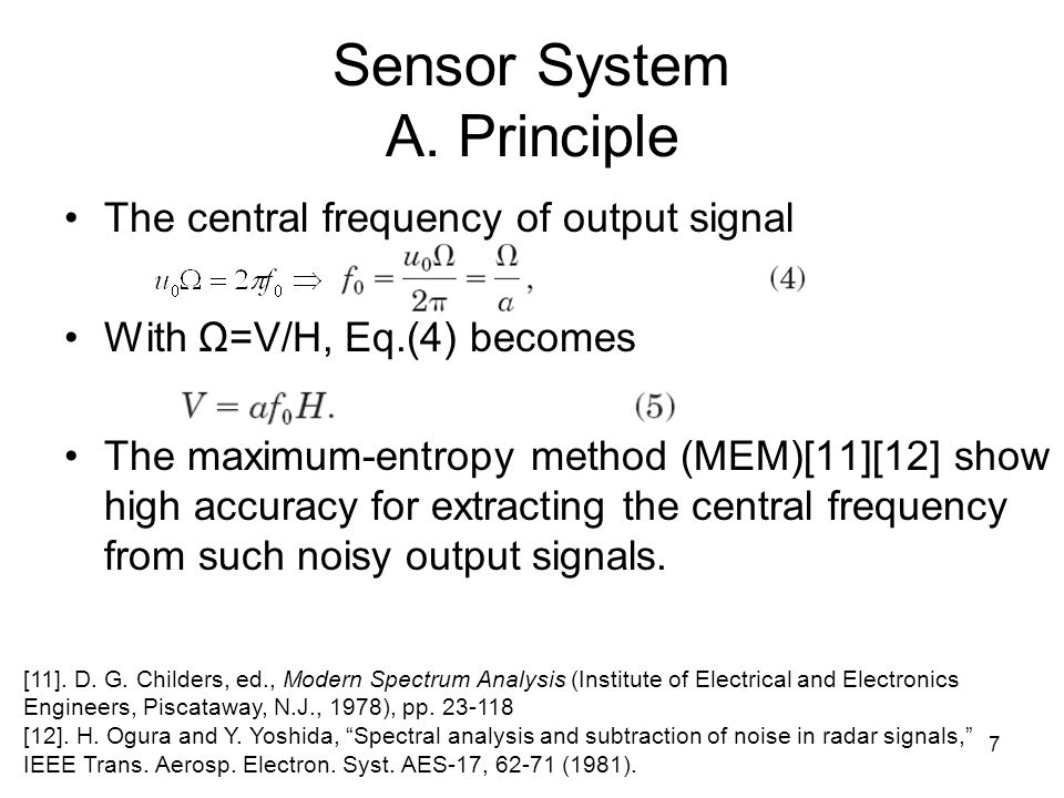 7 Sensor System A.