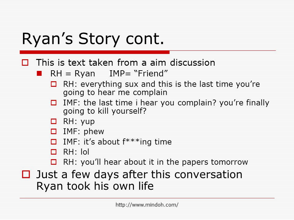 Ryan’s Story cont.