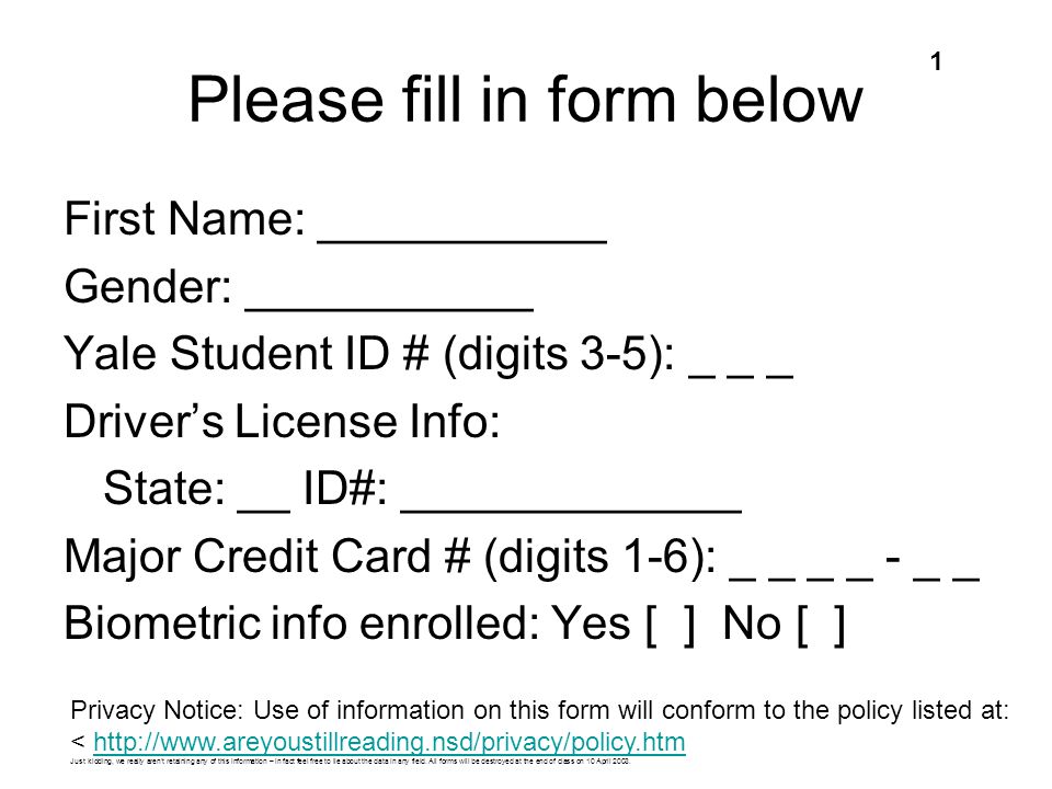 Yale Id Card