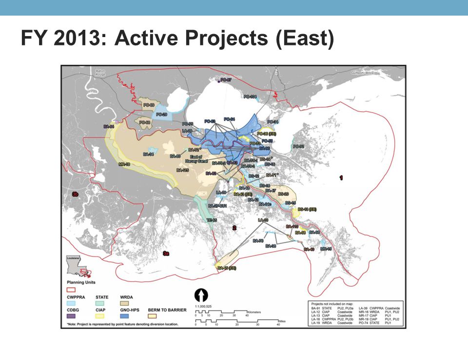 FY 2013: Active Projects (East)