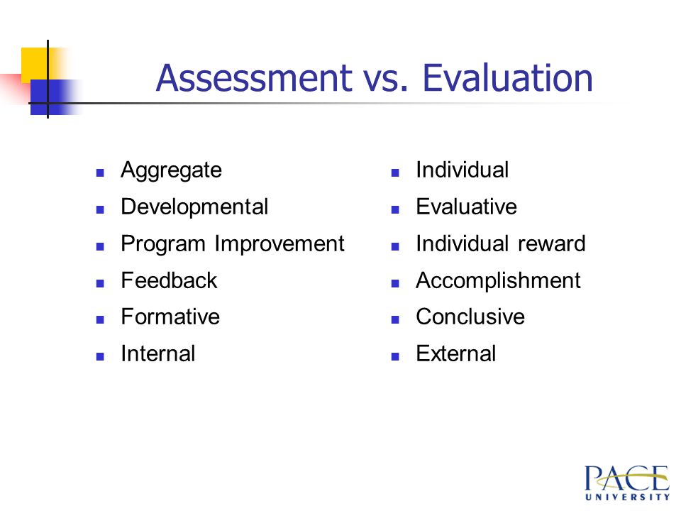 Assessment vs.