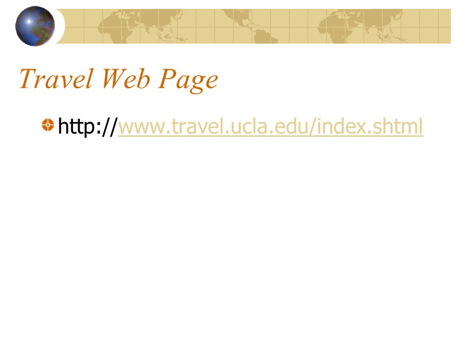 Travel Web Page