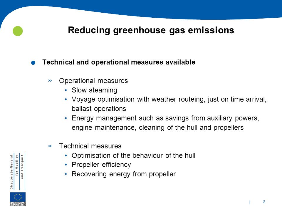 | 8 Reducing greenhouse gas emissions.