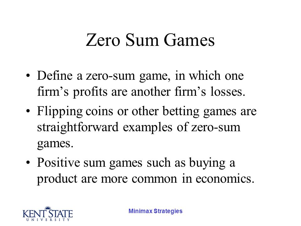 Zero sum game meaning