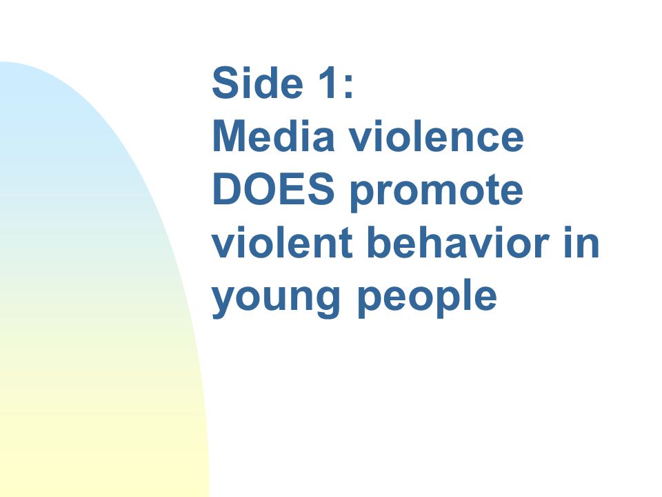 The existing research shows beyond a doubt that media violence is linked to youth violence.