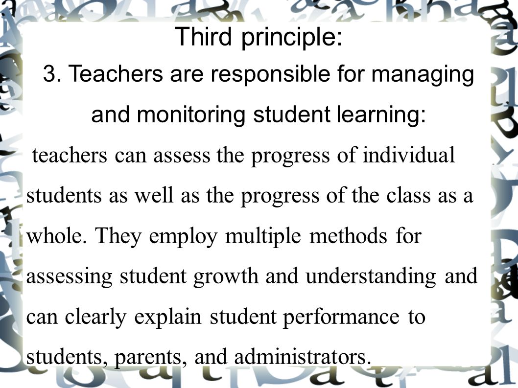 Third principle: 3.