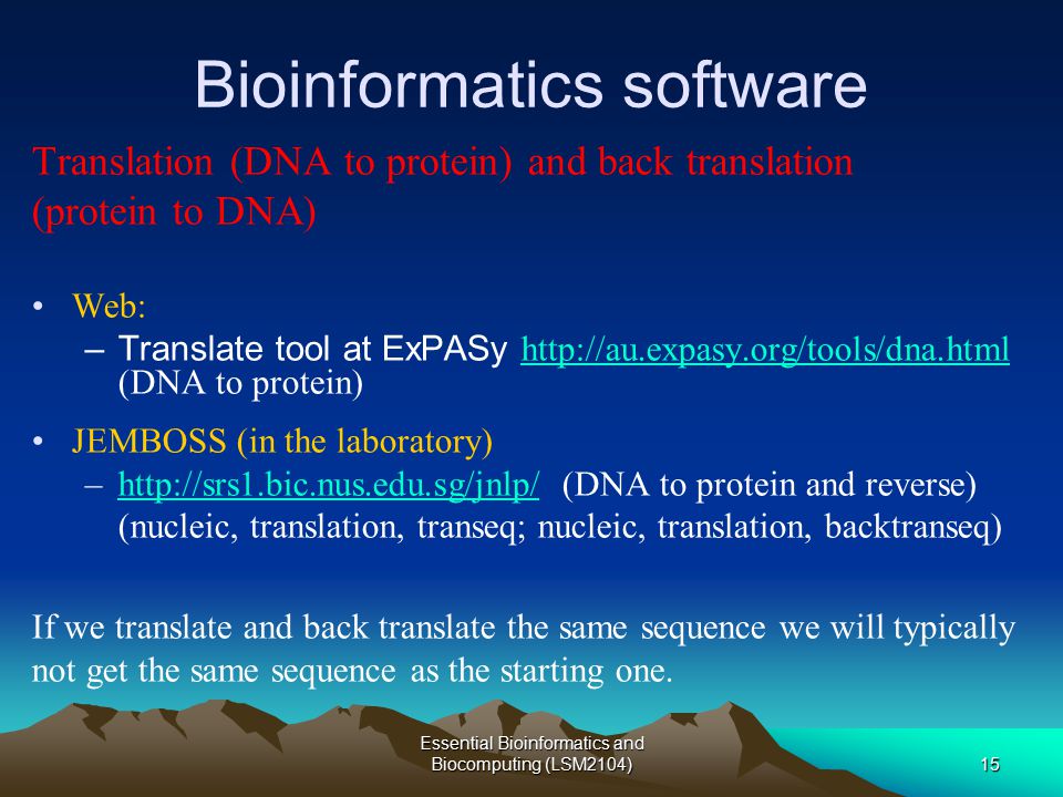 Essential Bioinformatics and Biocomputing (LSM2104: Section I) Biological  Databases and Bioinformatics Software Prof. Chen Yu Zong Tel: ppt download