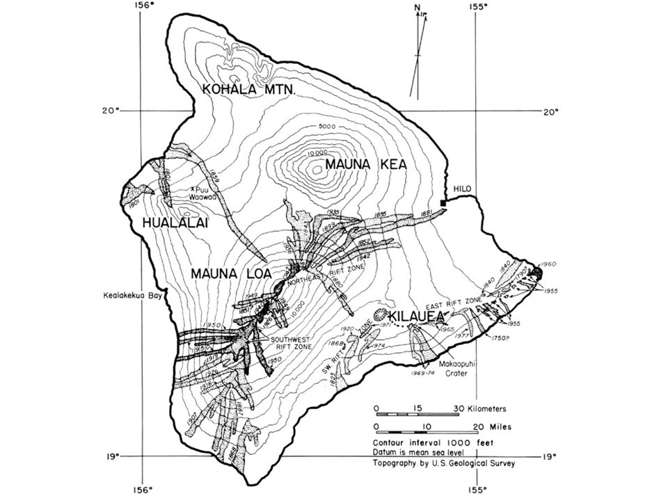 Мауна лоа на карте. Мауна-Лоа вулкан на карте. Вулкан Мауна-Лоа на контурной карте.