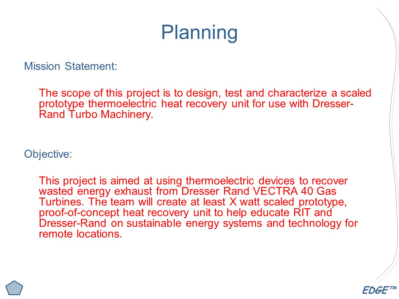 Edge Concept Level Project Plan P08451 P Feasibility Of Energy